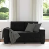 Dvivietė sofa, juoda, 160x77x82 cm, aksominė