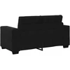 Dvivietė sofa, juoda, 160x77x82 cm, aksominė