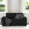 Dvivietė sofa, juoda, 160x77x82 cm, audinys