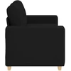 Dvivietė sofa, juoda, 160x77x82 cm, audinys