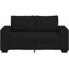 Dvivietė sofa, juoda, 160x77x82 cm, audinys