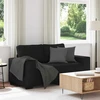 Dvivietė sofa, juoda, 160x77x82 cm, audinys