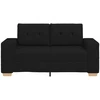 Dvivietė sofa, juoda, 160x77x82 cm, audinys
