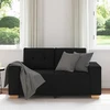 Dvivietė sofa, juoda, 160x77x82 cm, audinys