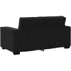 Dvivietė sofa, juoda, 160x78x84 cm, aksominė