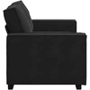 Dvivietė sofa, juoda, 160x78x84 cm, aksominė