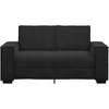 Dvivietė sofa, juoda, 160x78x84 cm, aksominė