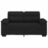 Dvivietė sofa, juoda, 160x81x84 cm, audinys