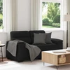 Dvivietė sofa, juoda, 160x81x84 cm, audinys