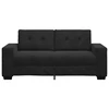 Dvivietė sofa, juoda, 180x77x82 cm, aksominė