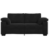 Dvivietė sofa, juoda, 180x77x82 cm, aksominė