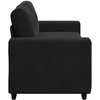 Dvivietė sofa, juoda, 180x77x82 cm, aksominė