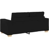 Dvivietė sofa, juoda, 180x77x82 cm, audinys