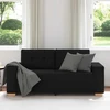 Dvivietė sofa, juoda, 180x77x82 cm, audinys