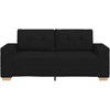 Dvivietė sofa, juoda, 180x77x82 cm, audinys