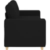 Dvivietė sofa, juoda, 180x77x82 cm, audinys