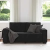 Dvivietė sofa, juoda, 180x78x84 cm, aksominė