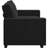 Dvivietė sofa, juoda, 180x78x84 cm, aksominė