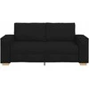 Dvivietė sofa, juoda, 180x78x84 cm, audinys