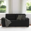 Dvivietė sofa, juoda, 180x81x84 cm, audinys