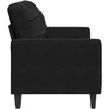 Dvivietė sofa, juodos spalvos, 140cm, aksomas