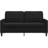 Dvivietė sofa, juodos spalvos, 140cm, aksomas