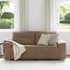 Dvivietė sofa, kapučino spalvos, 180x81x84 cm, dirbtinė oda