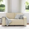 Dvivietė sofa Kreminė 160 cm Dirbtinė oda