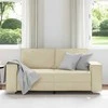 Dvivietė sofa Kreminė 180 cm Dirbtinė oda