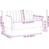 Dvivietė sofa, kreminės spalvos, 109 cm, aksominė