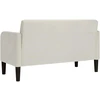 Dvivietė sofa, kreminės spalvos, 109 cm, aksominė