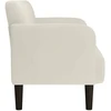 Dvivietė sofa, kreminės spalvos, 109 cm, aksominė