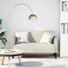 Dvivietė sofa, kreminės spalvos, 109 cm, aksominė