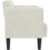 Dvivietė sofa, kreminės spalvos, 111 cm, aksominė