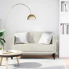 Dvivietė sofa, kreminės spalvos, 111 cm, aksominė