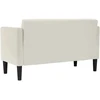 Dvivietė sofa, kreminės spalvos, 111 cm, aksominė