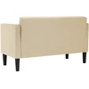 Dvivietė sofa, kreminės spalvos, 111 cm, audinys