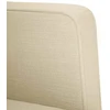 Dvivietė sofa, kreminės spalvos, 111 cm, audinys