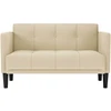 Dvivietė sofa, kreminės spalvos, 111 cm, audinys