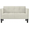 Dvivietė sofa, kreminės spalvos, 111 cm, aksominė