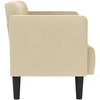 Dvivietė sofa, kreminės spalvos, 111 cm, audinys