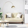 Dvivietė sofa, kreminės spalvos, 111 cm, audinys