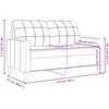 Dvivietė sofa, kreminės spalvos, 120cm, aksomas