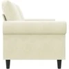Dvivietė sofa, kreminės spalvos, 140cm, aksomas