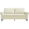 Dvivietė sofa, kreminės spalvos, 140cm, aksomas