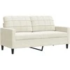 Dvivietė sofa, kreminės spalvos, 140cm, aksomas