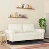 Dvivietė sofa, kreminės spalvos, 140cm, aksomas