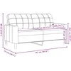 Dvivietė sofa, kreminės spalvos, 140cm, aksomas