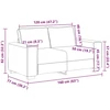 Dvivietė sofa, kreminės spalvos, 160x77x82 cm, velvetas, audinys