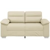 Dvivietė sofa, kreminės spalvos, 160x81x84 cm, dirbtinė oda